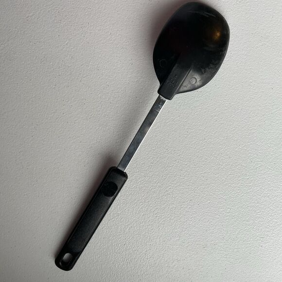 Vintage EKCO Black Nylon Serving Cooking Spoon Black Handle 12in. Made In USA - Picture 2 of 8